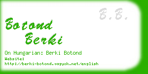 botond berki business card